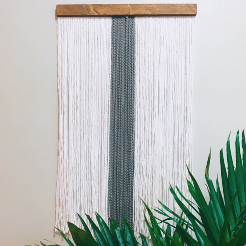 🌿 wooden boho wall hanging
